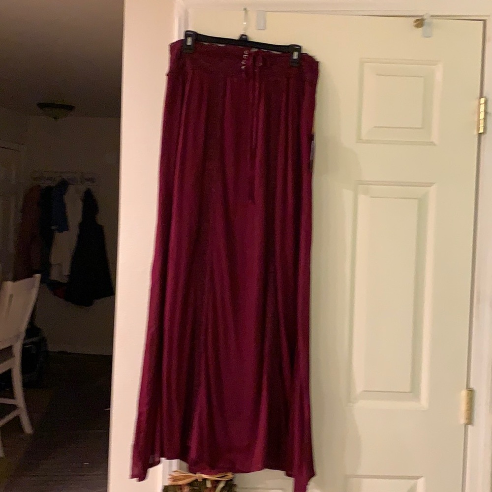 Brand new Boot Barn skirt Burgundy with lace